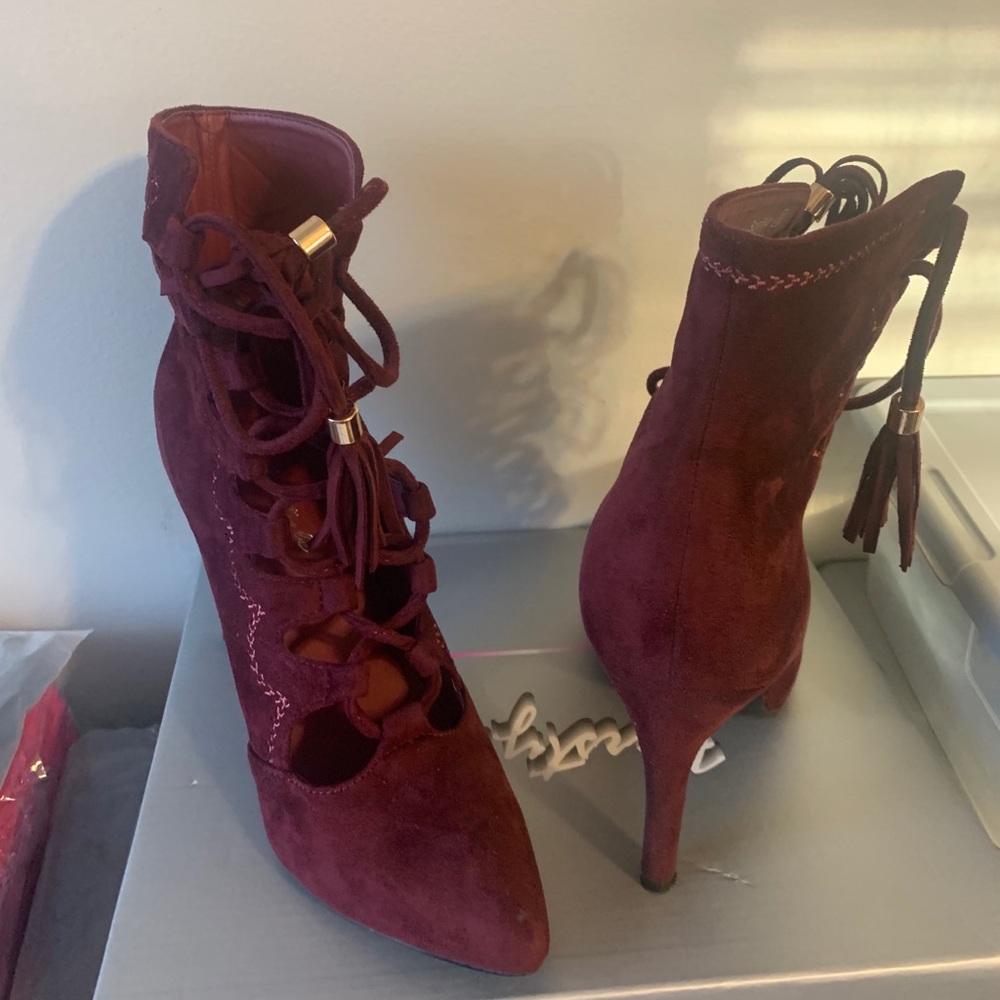 Lace up stilettos